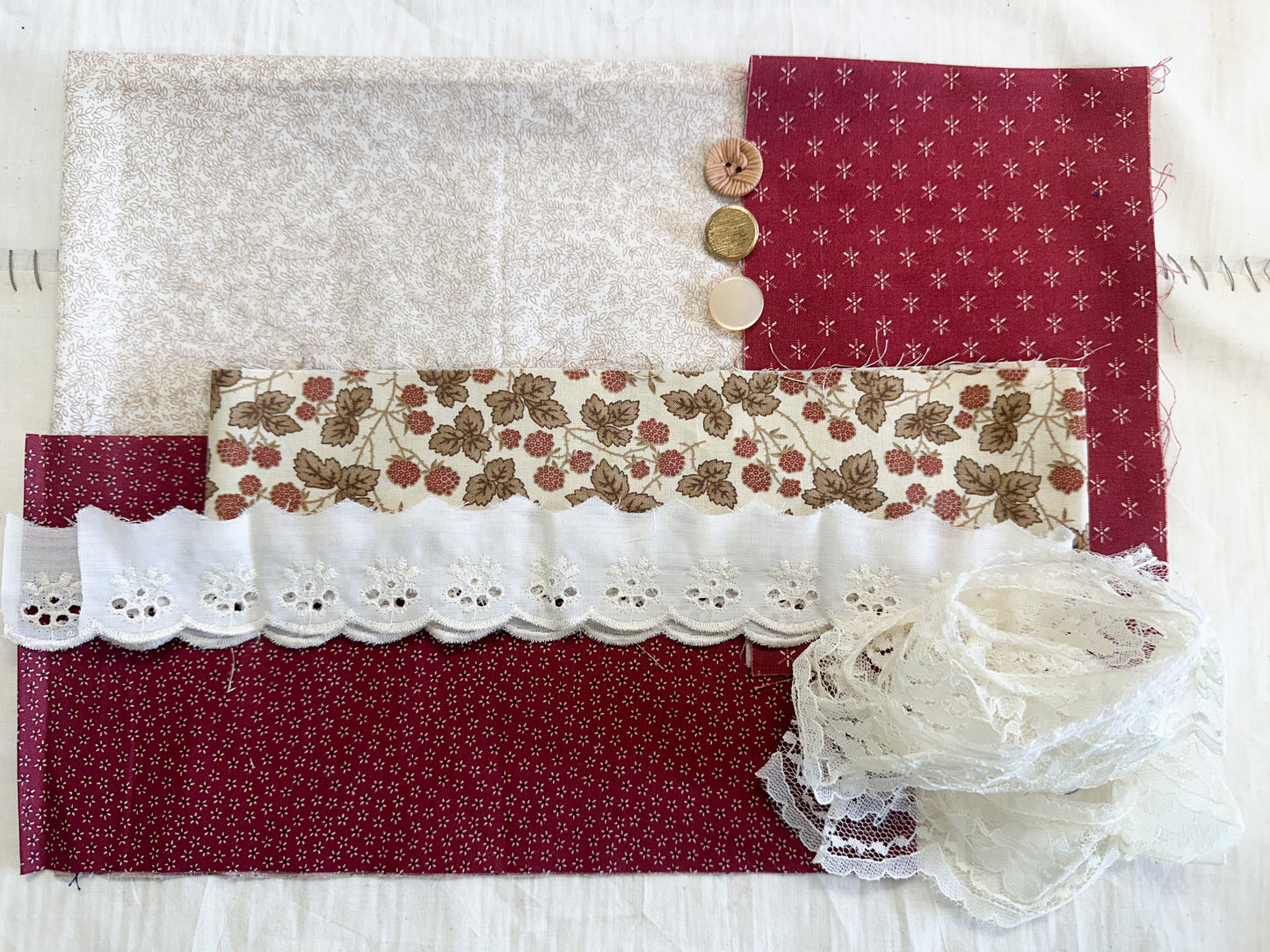 Coordinated Fabric and Button Set