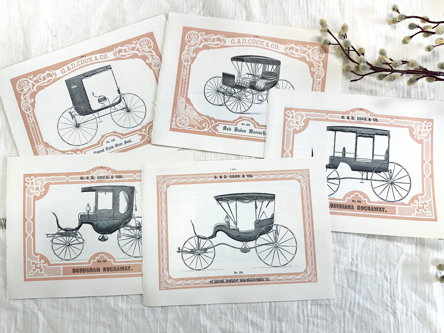 Vintage Carriage Print Set