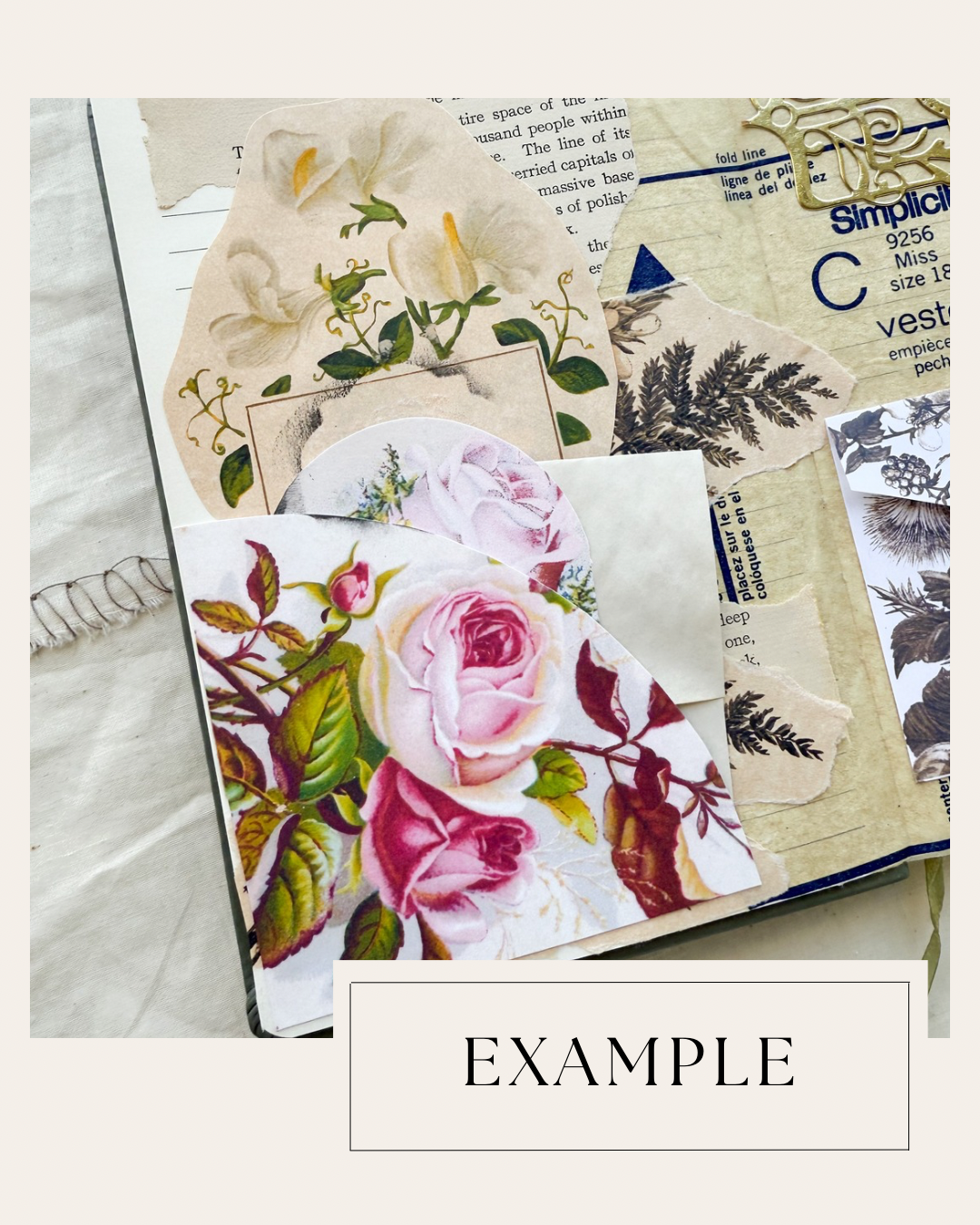 Junk Journal Page Pack- Floral