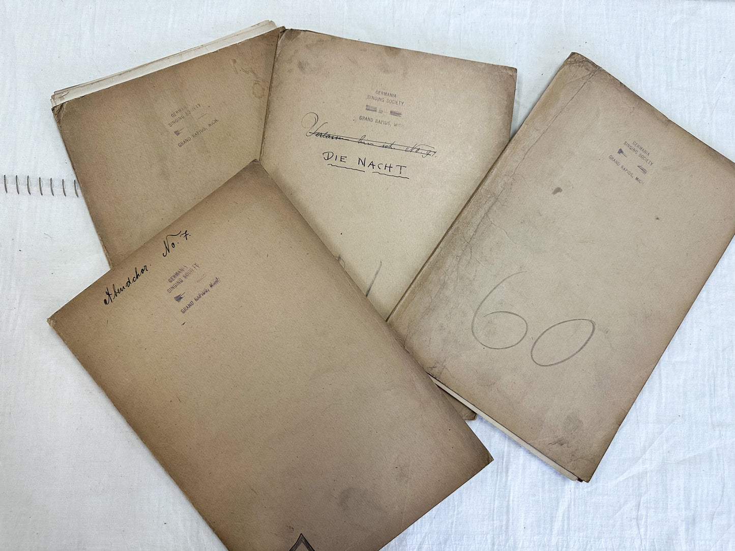 Vintage Music Folders and Sheet Music (Set of 4)