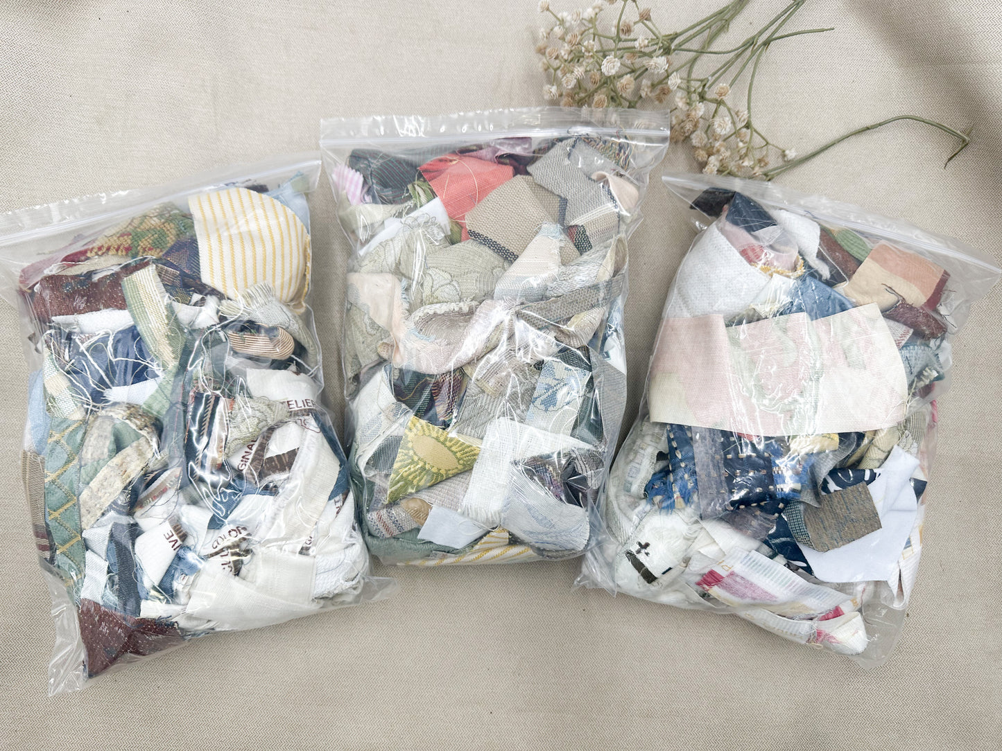 Fabric Ribbon Scraps (12 x 9 inch Bag)