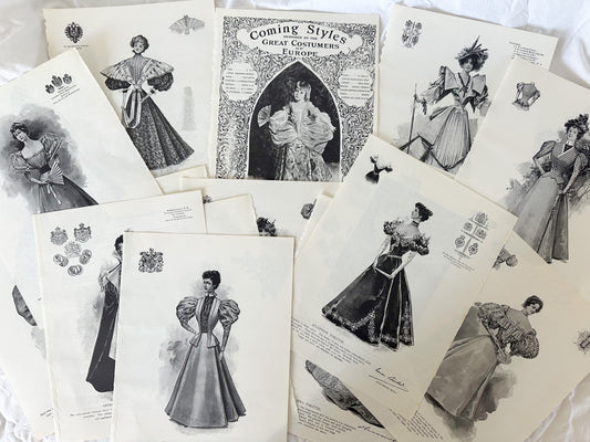 Vintage Fashion Lady Print Set