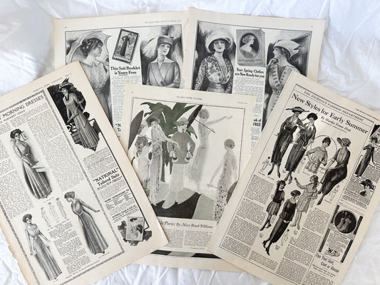 Vintage Fashion Page Set