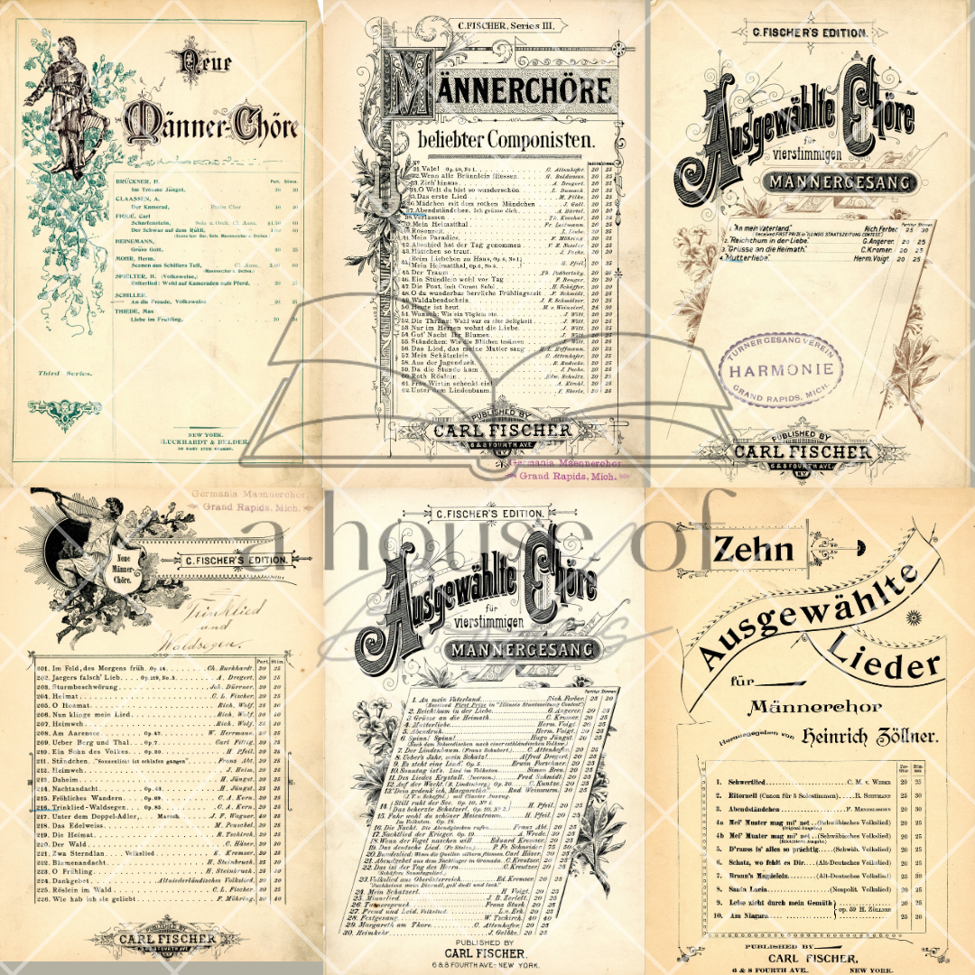 German Music Face Sheets- Digital Downloads