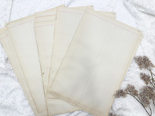 Vintage Ledger Page Pack (Set of 5)