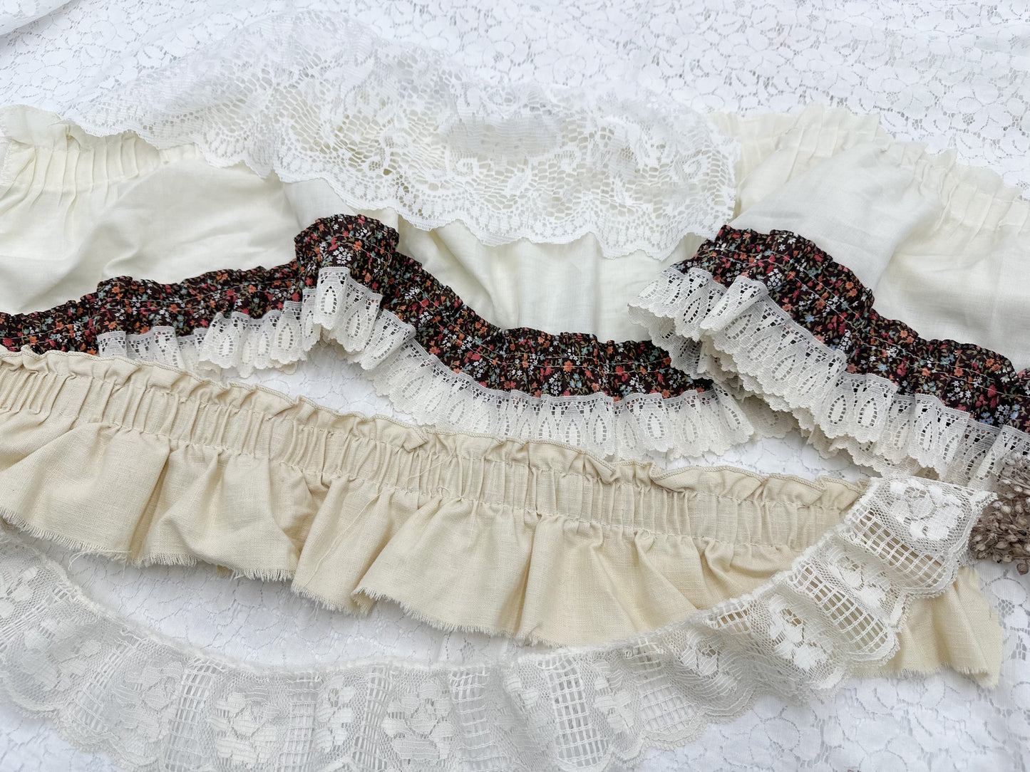 Vintage Ruffle and Lace Set