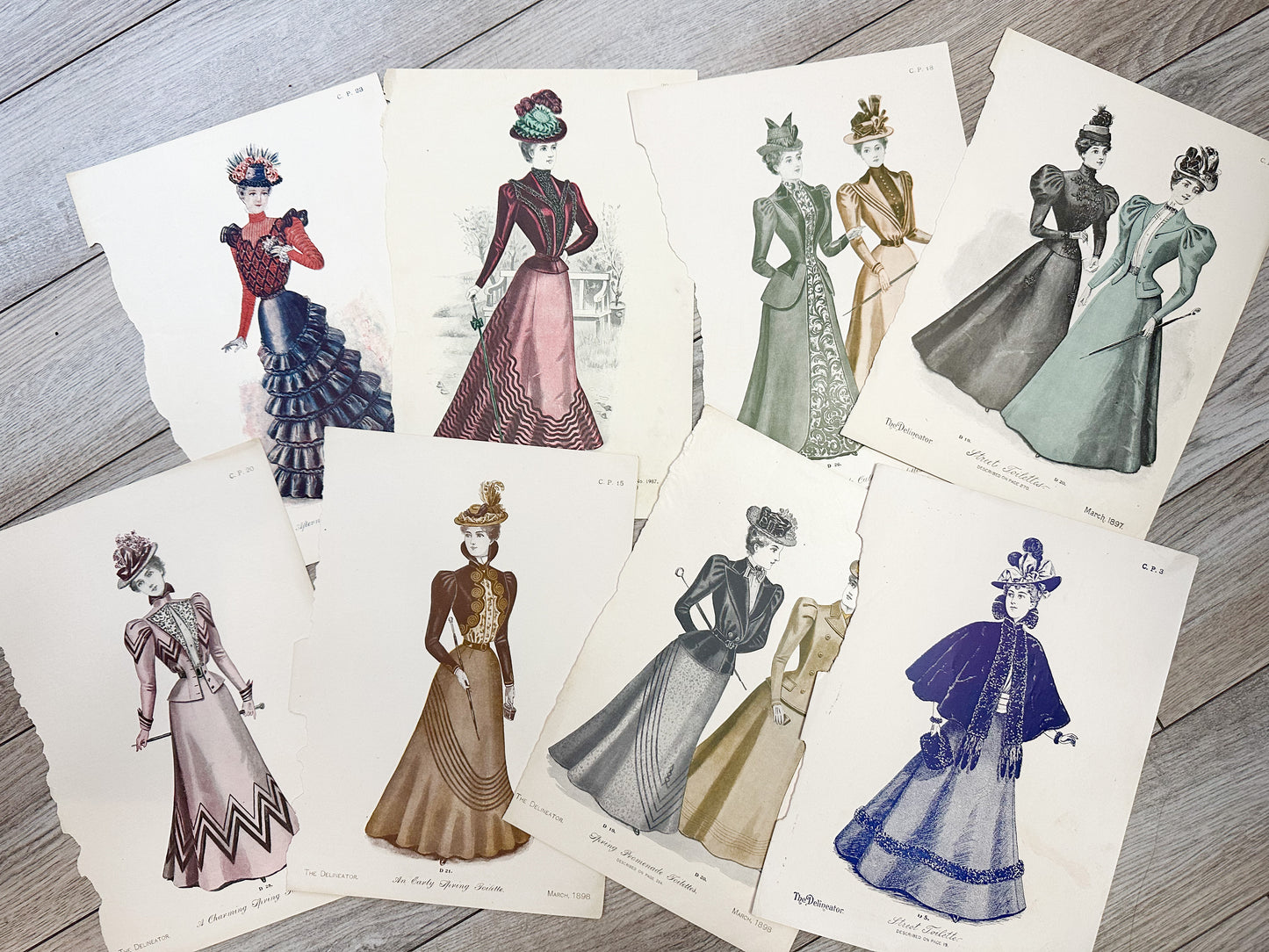 Vintage Fashion Prints (Set of 8)