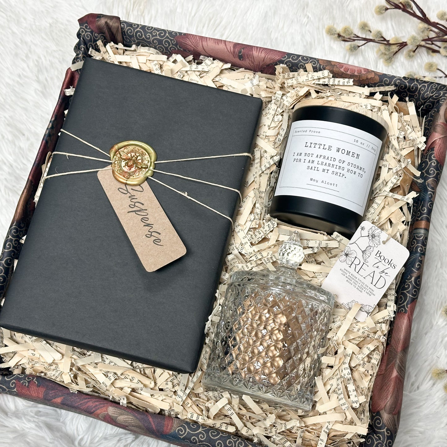 Gift Box- Book, To Be Read Jar, and Candle