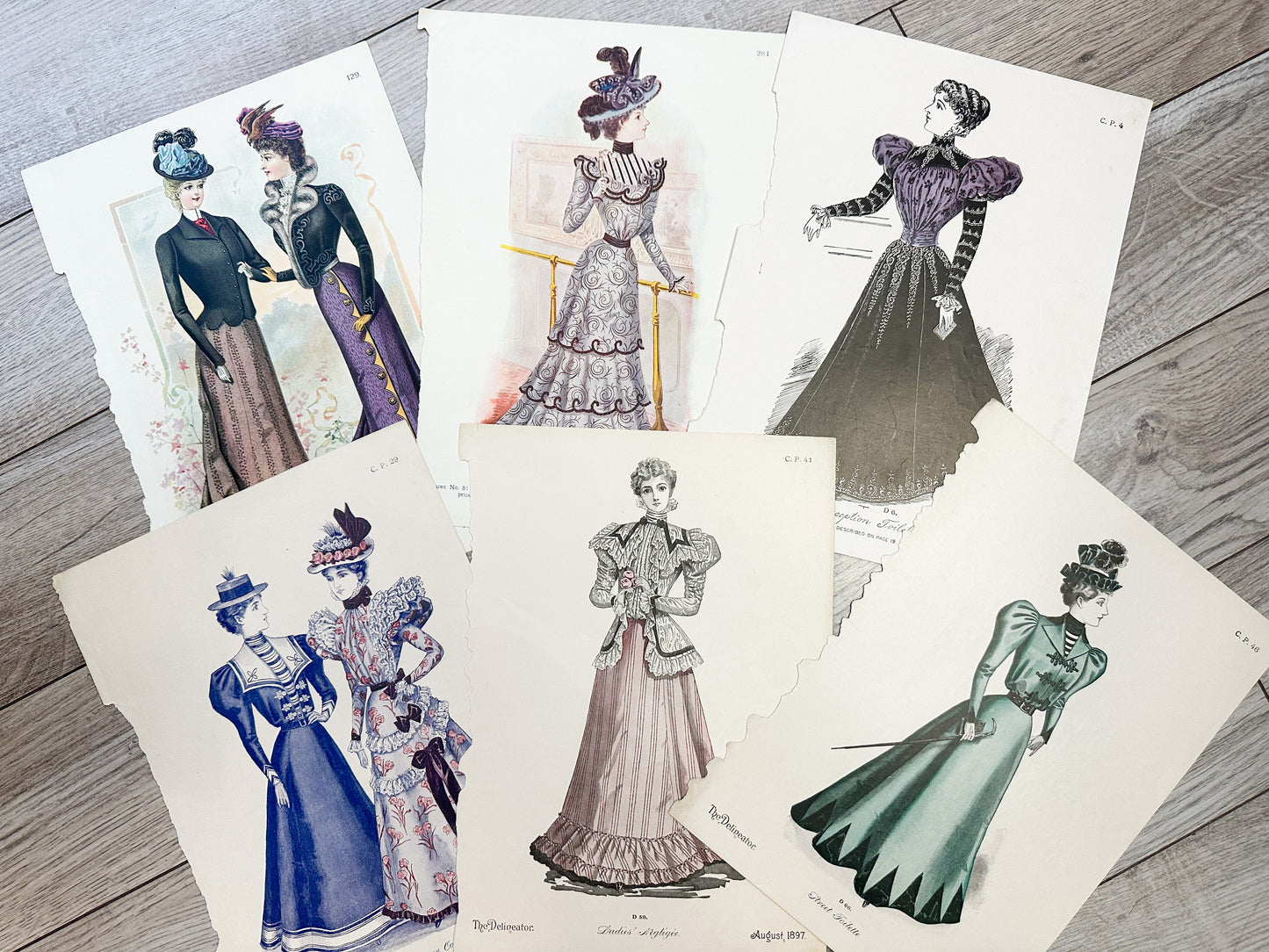 Vintage Fashion Prints (Set of 6)