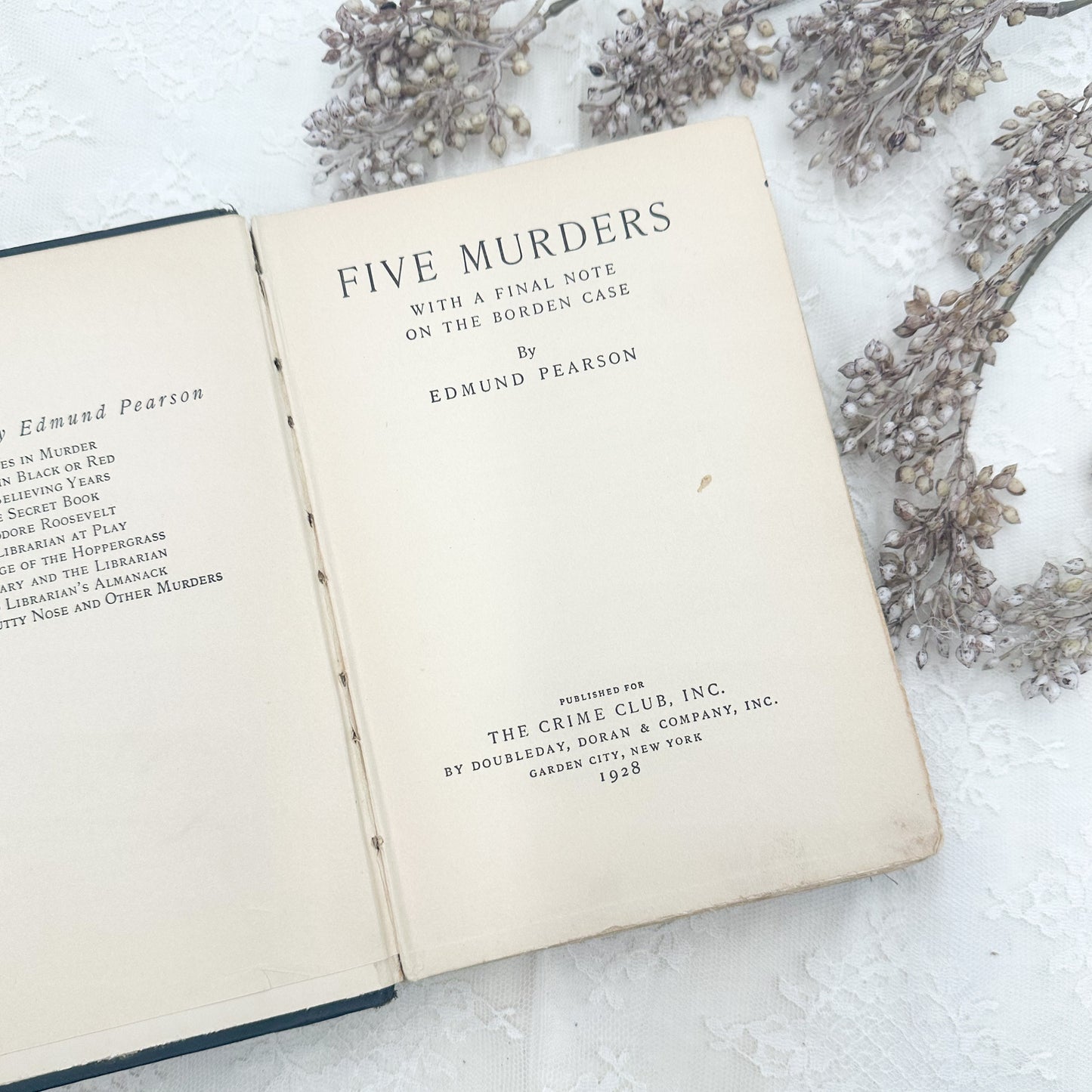 Five Murder with a Final Note on the Borden Case by Edmund Pearson