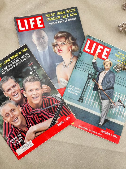 Set of Three Life Magazines