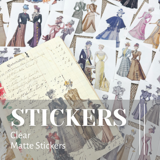 Clear Matte Stickers of Fashion Ladies