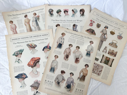 Vintage Fashion Page Set