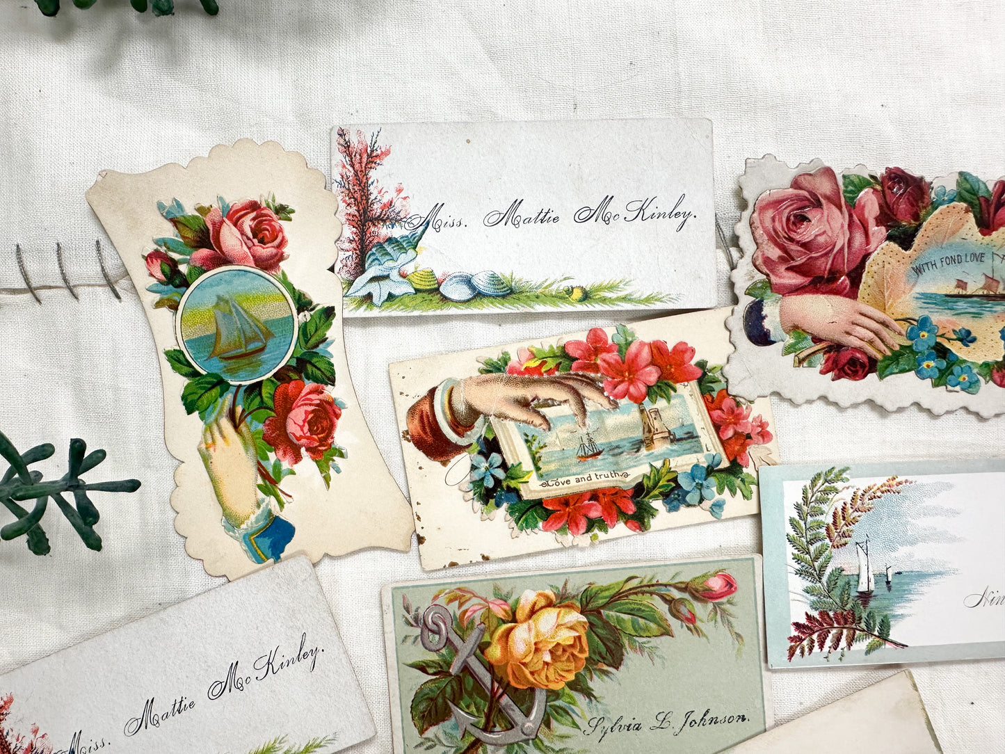 Vintage Calling Card Set