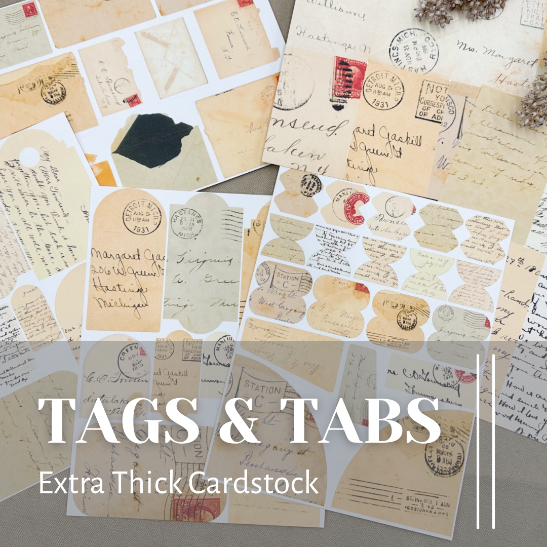 Reproduction Tags, Tabs, and Pockets- Letters and Envelopes