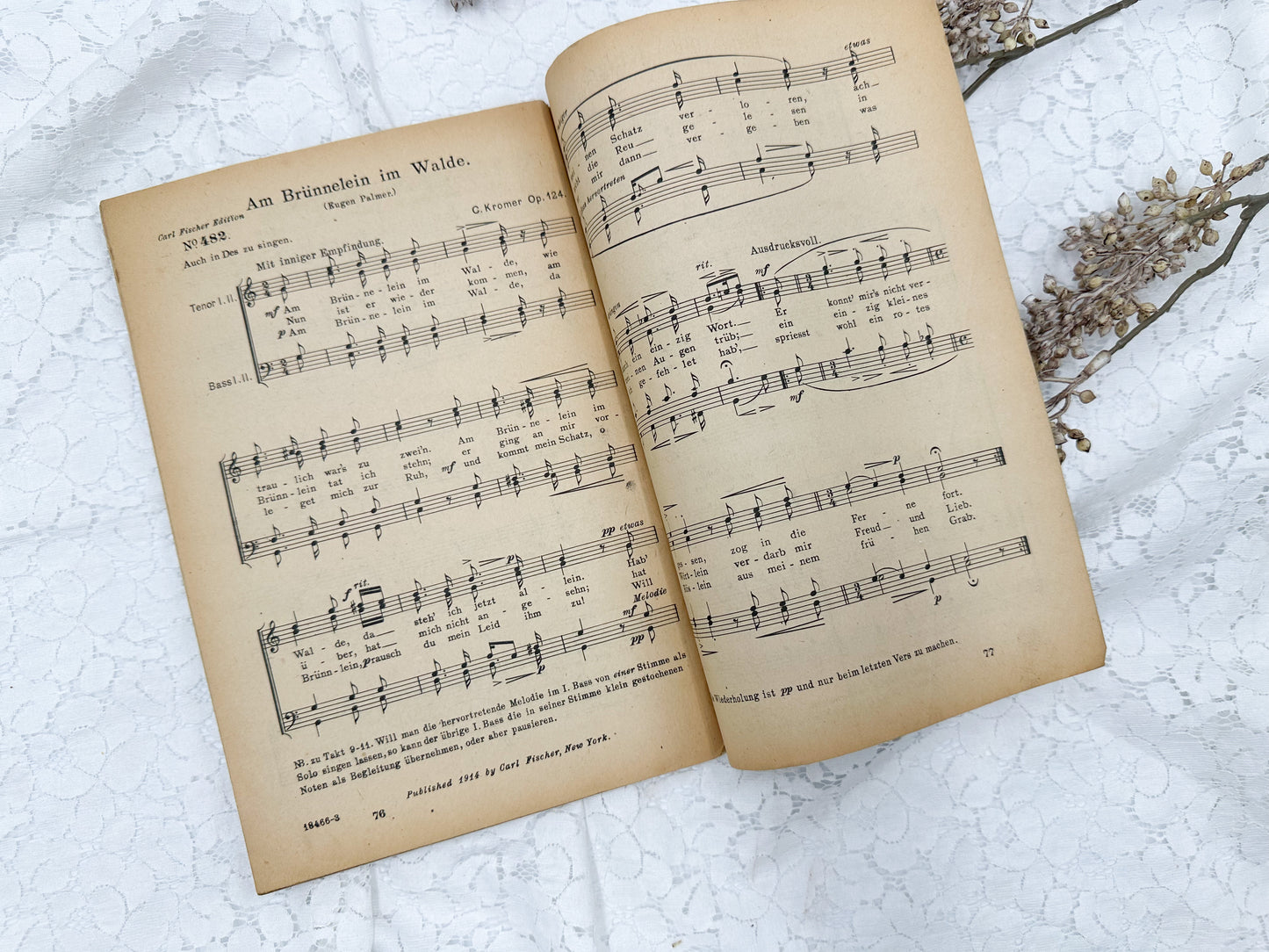 Vintage German Music Book