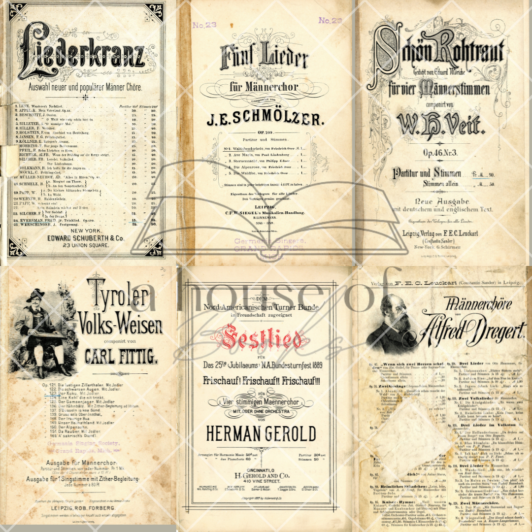 German Music Face Sheets- Digital Downloads