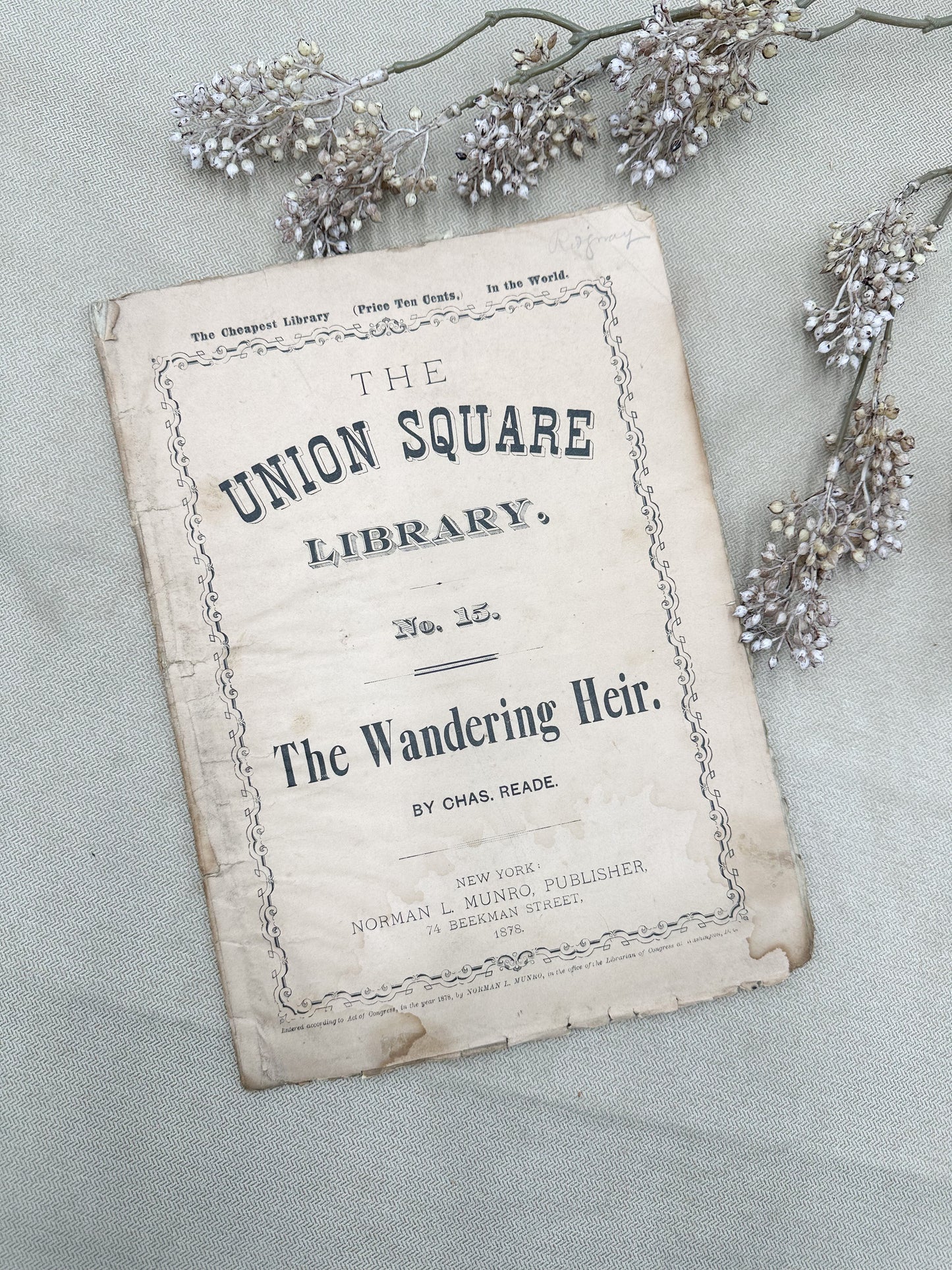The Union Square Library Magazine- 1878