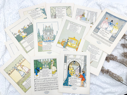 Vintage Children's Book Page Set