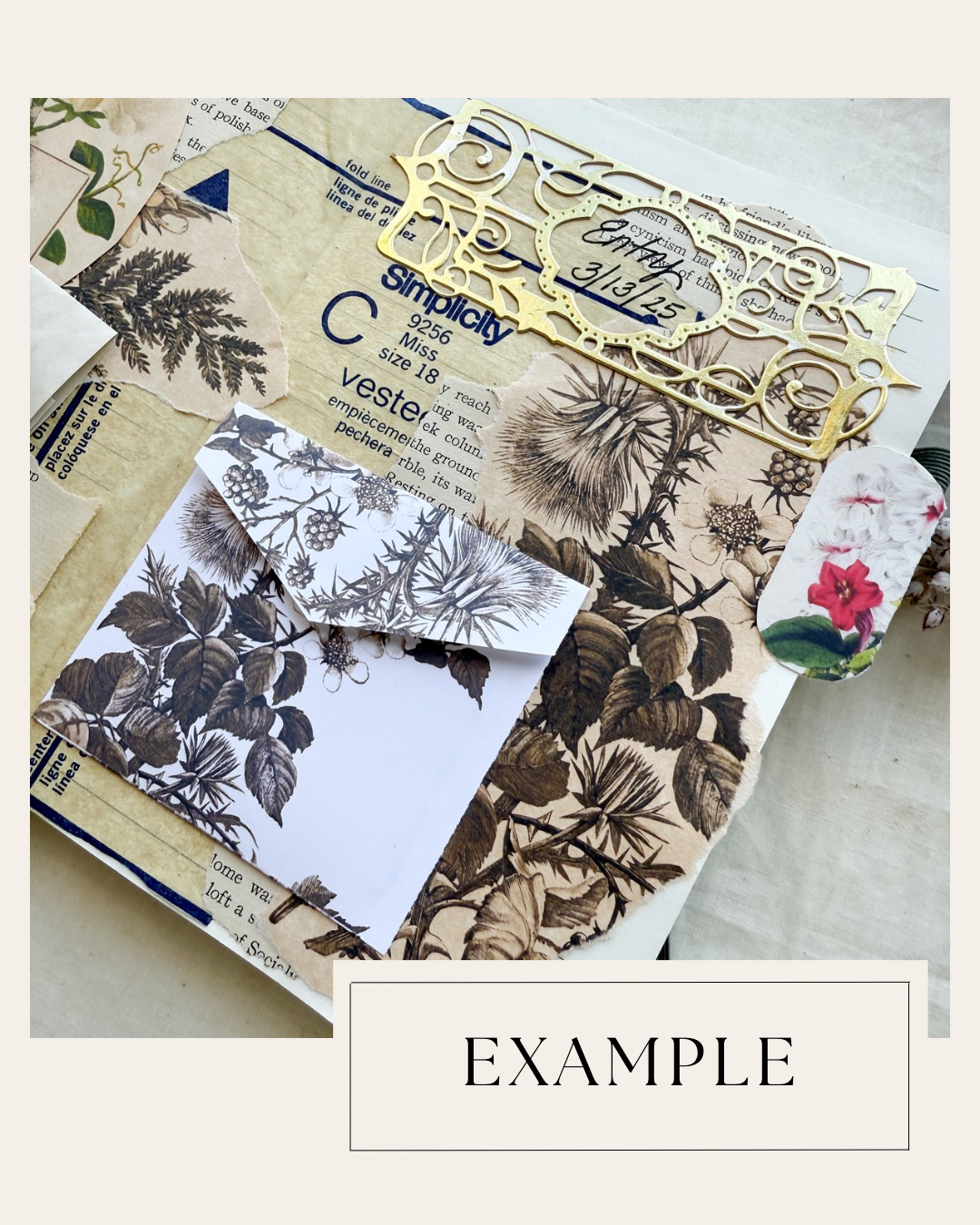 Junk Journal Page Pack- Floral