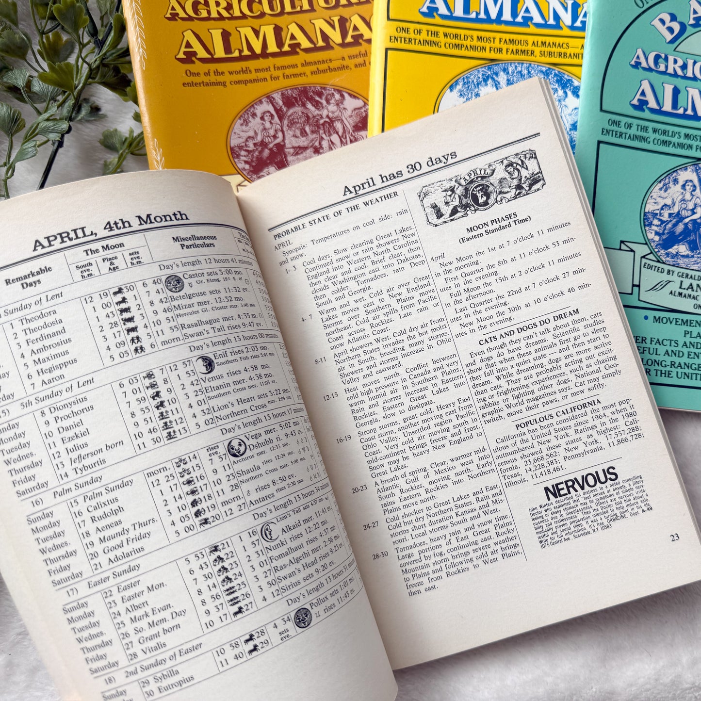 Vintage Almanac Set