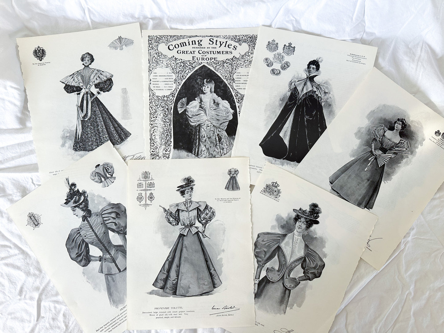 Vintage Fashion Lady Print Set