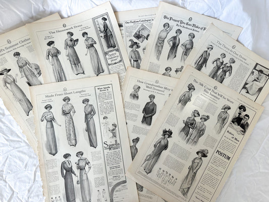 Vintage Fashion Page Set