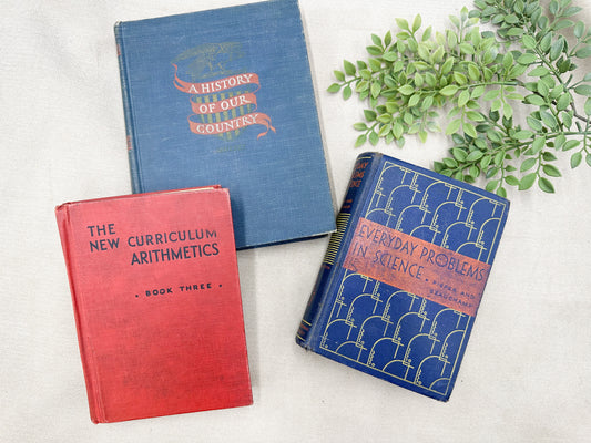 Set of Vintage School Books