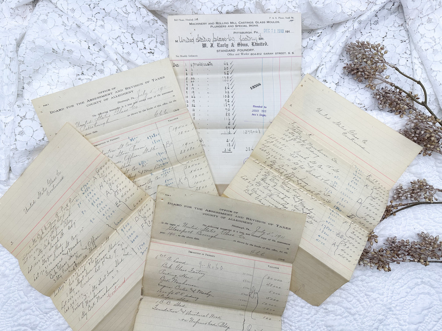 Vintage Invoice and Writing Set