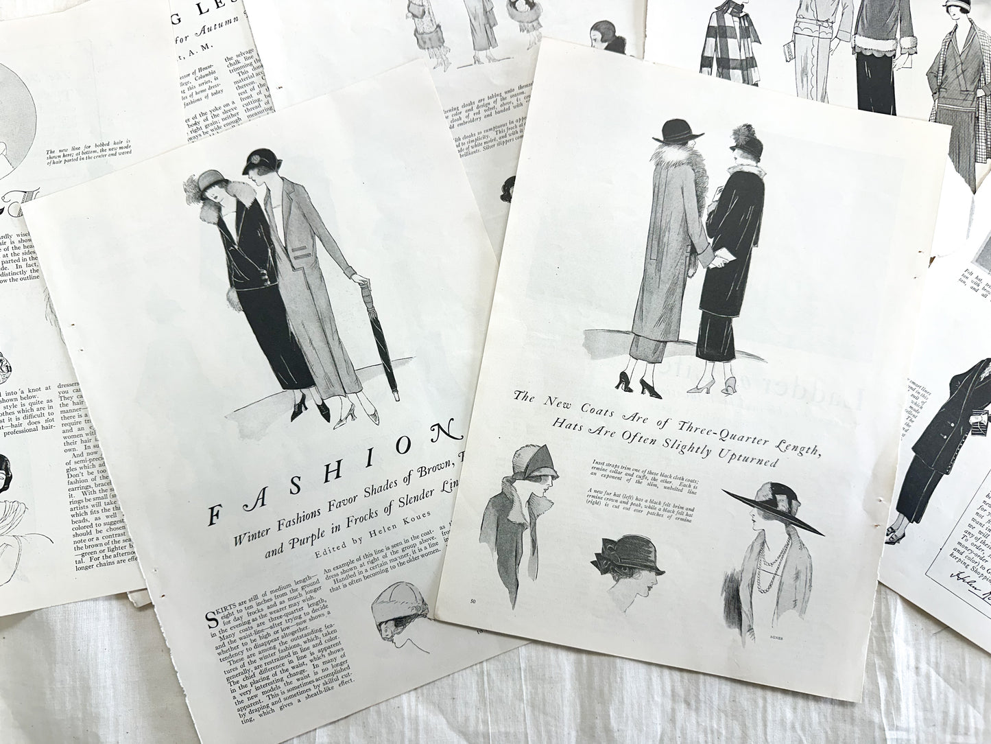 Vintage Fashion Page Set