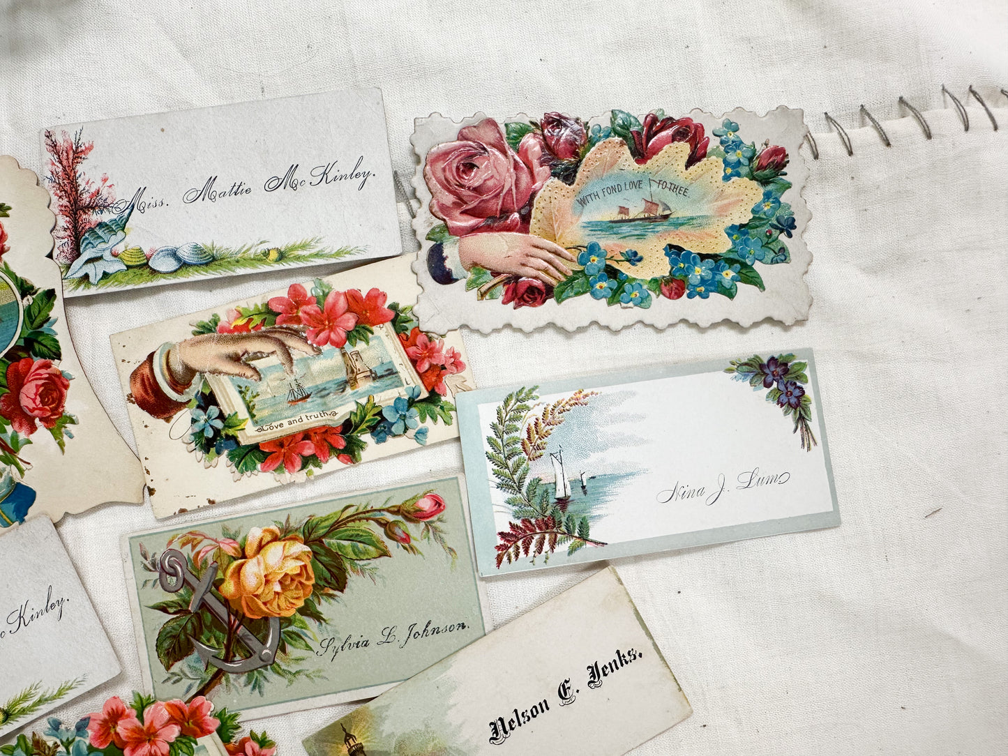 Vintage Calling Card Set