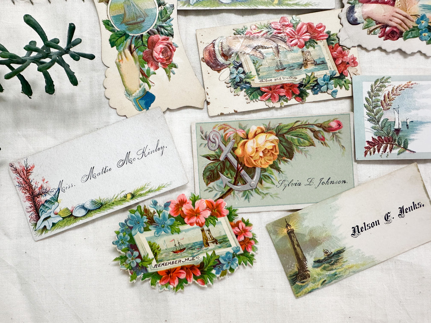 Vintage Calling Card Set