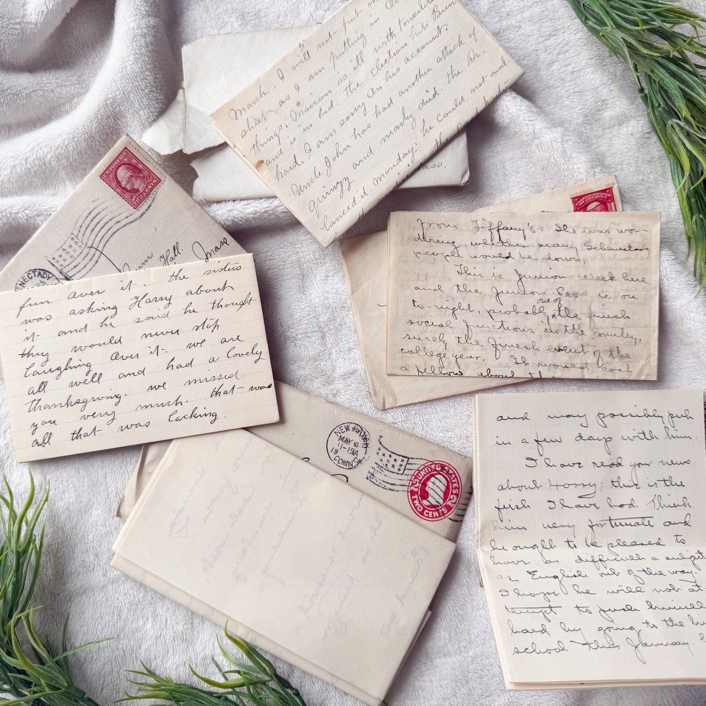 Vintage Letters and Envelope Set (Early 1920's)