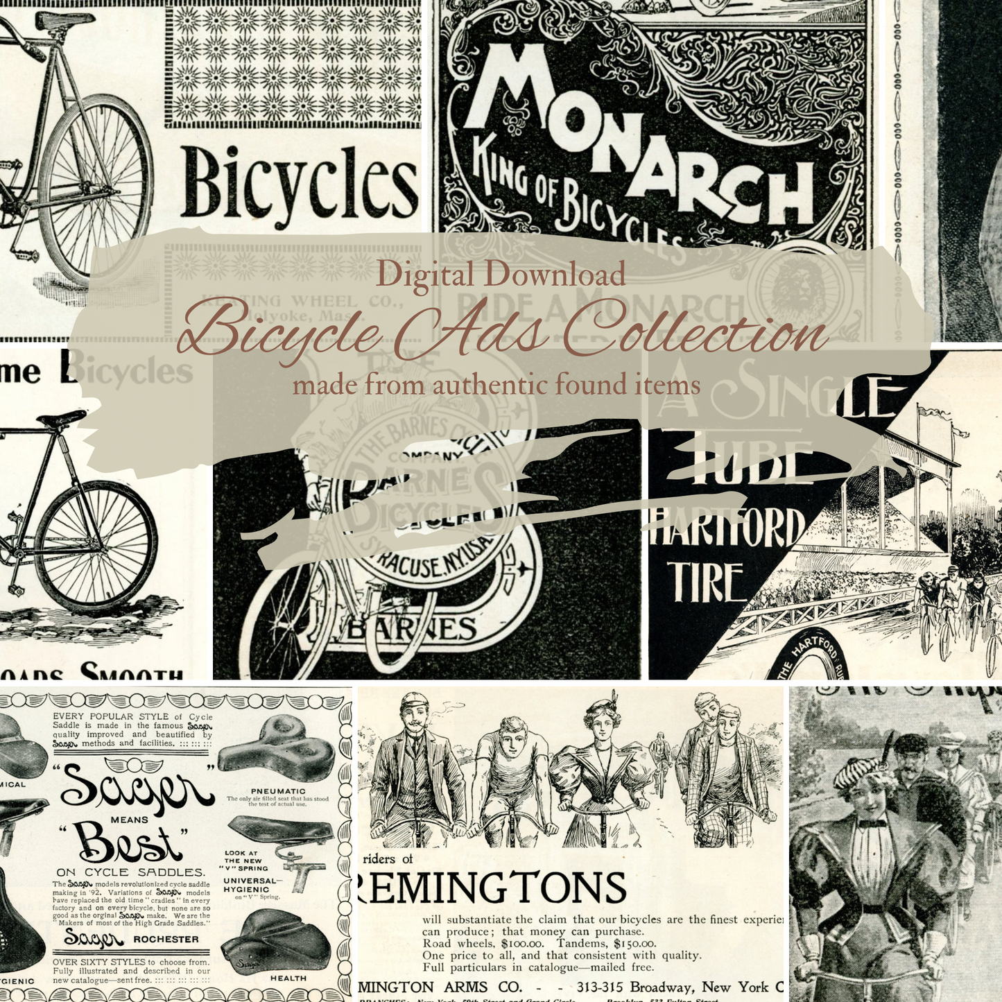 Vintage Bicycle Ads- Digital Download