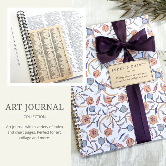 Index & Chart Journal- 9x12 Interchangeable Art Journal Collection