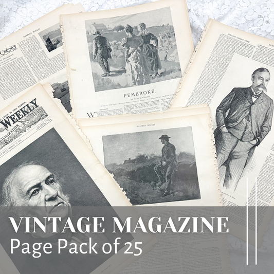 Vintage Harper's Bizzare Pages- Set of 25