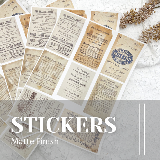 Sticker Sheets- Vintage Trading Cards (Set of 5)