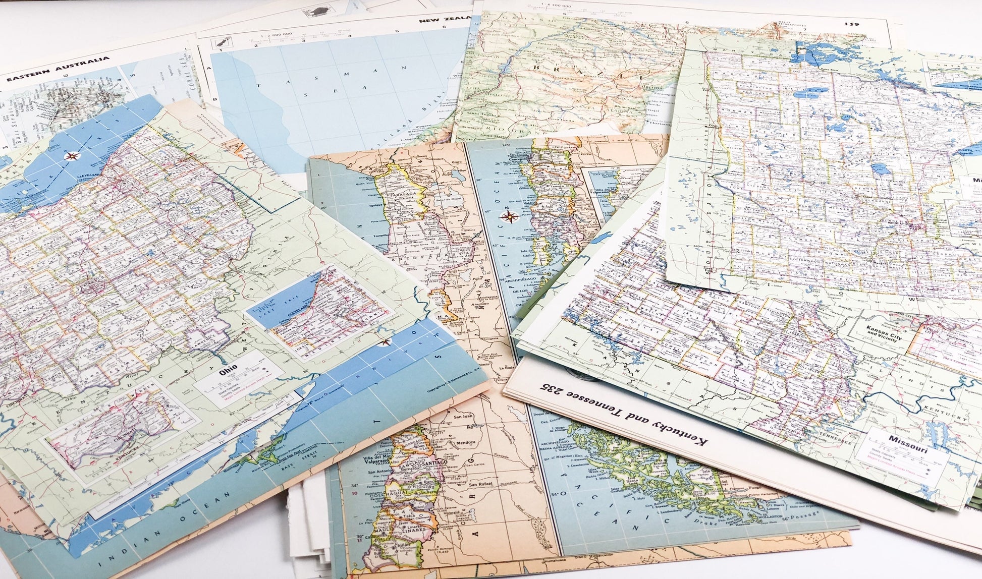50 Vintage Maps for Crafting, Maps for Decorating