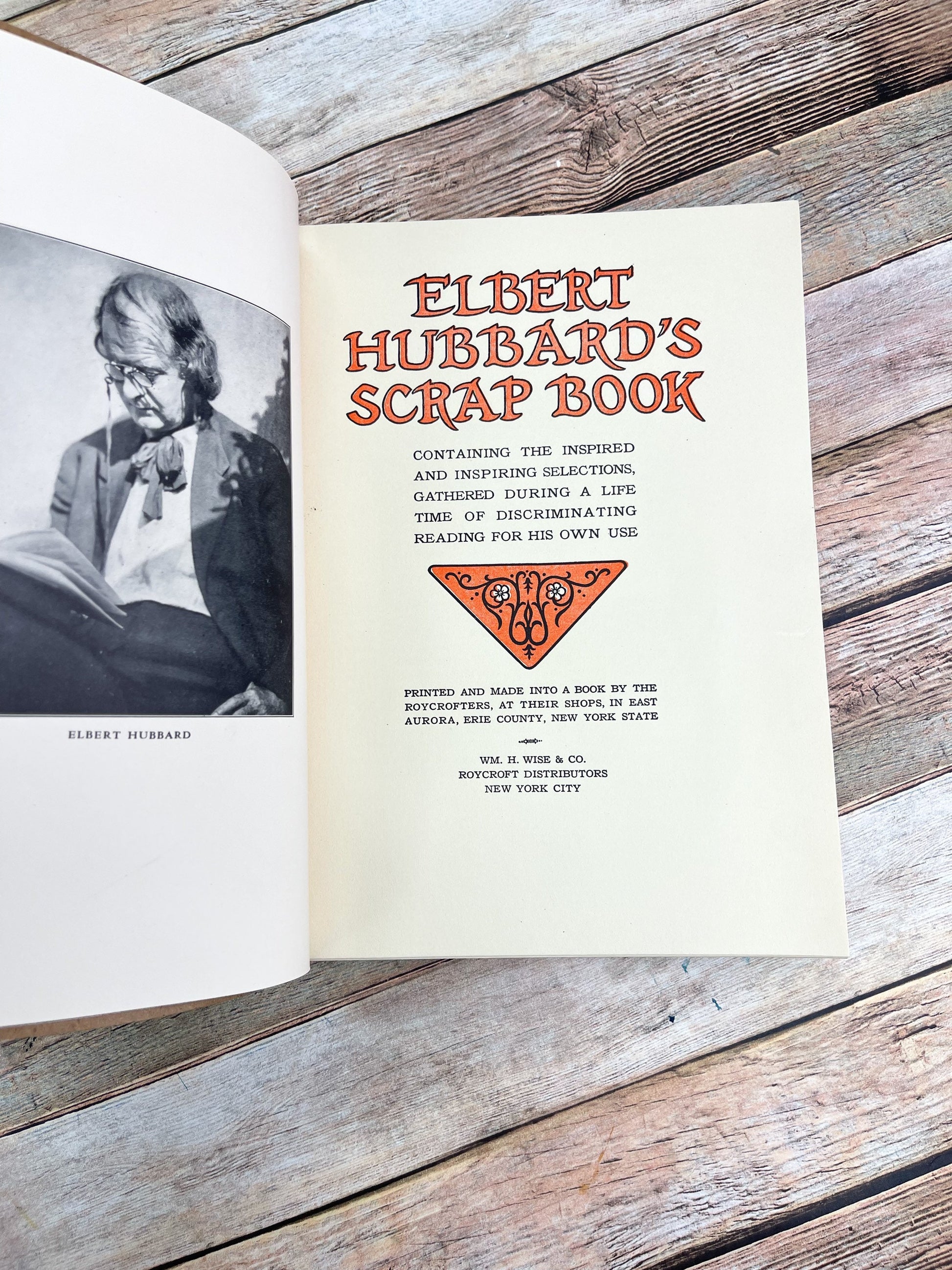 Elbert Hubbard's Scrap Book, WM H. Wise & Co., Hardcover w D/J, 1st Ed –  Ebon et Noir