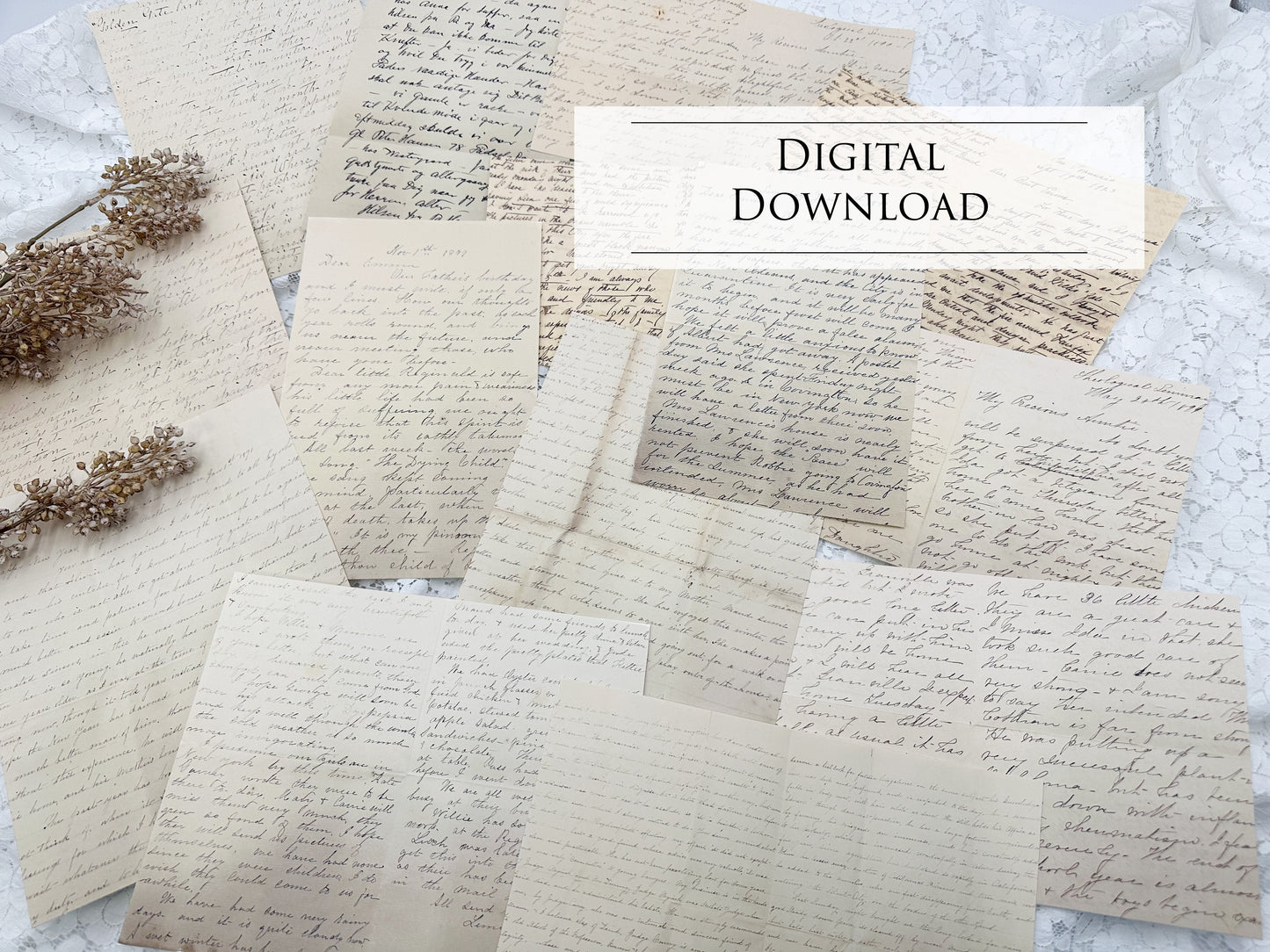 Vintage Writing- Digital Download